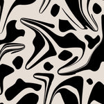 Tapet Personalizat Abstract cu forme abstracte negre - LIQUID BLACK