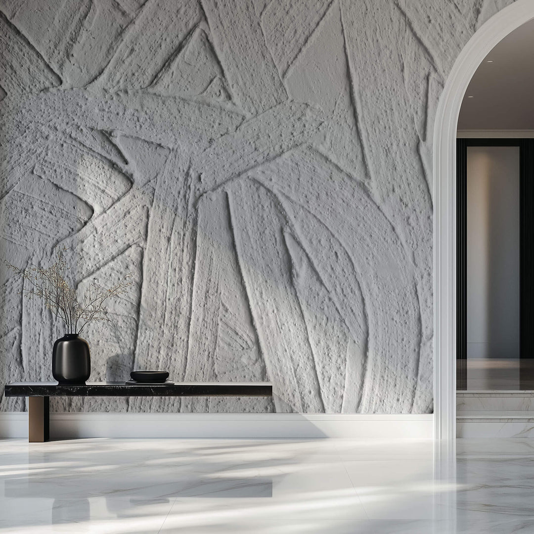 Tapet Personalizat Abstract cu plaster neuniform vazut de aproape - RAW STUCCO FINISH