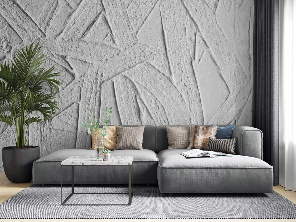 Tapet Personalizat Abstract cu plaster neuniform vazut de aproape - RAW STUCCO FINISH