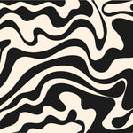 Tapet Personalizat Abstract cu forme fluide abstracte - SEAMLESS BLACK I