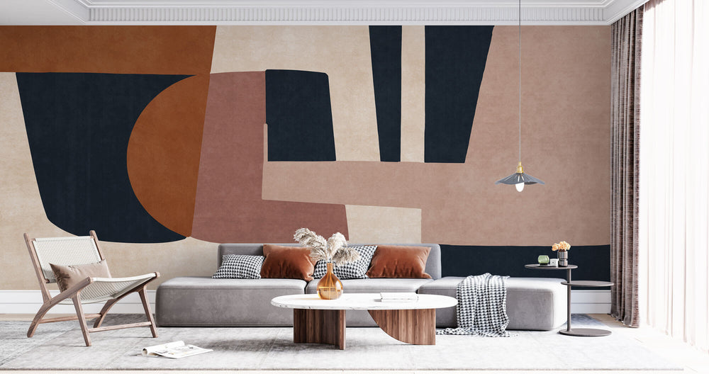 Tapet Personalizat Abstract cu elemente abstracte si textura - COLOR COMPOSITION