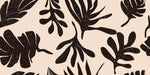 Tapet Personalizat Abstract cu frunze tropicale pe un fundal roz - LEAF STAMP
