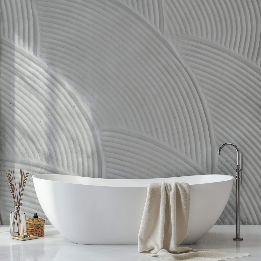 Tapet Personalizat Abstract cu plaster alb uniform - SOFT TEXTURE PASTE