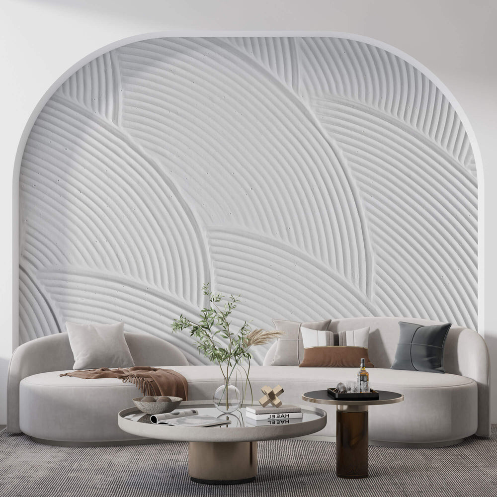 Tapet Personalizat Abstract cu plaster alb uniform - SOFT TEXTURE PASTE