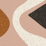 Tapet Personalizat Abstract cu terazzo roz portocaliu si maro - PINK TERRAZZO