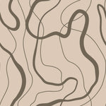 Tapet Personalizat Abstract cu linii abstracte maronii - FUZZY BROWN LINES