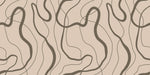 Tapet Personalizat Abstract cu linii abstracte maronii - FUZZY BROWN LINES