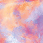 Tapet Personalizat Abstract cu paster colorat in nuante vibrante de portocaliu si mov - VIBRTANT NEBULA