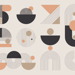 Tapet Personalizat Abstract cu elemente minimaliste in nuante de contrast - MINIMALIST STUDIO