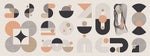 Tapet Personalizat Abstract cu elemente minimaliste in nuante de contrast - MINIMALIST STUDIO