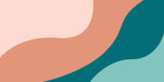 Tapet Personalizat Abstract cu nuante de albastru si coral 1 - PLAIN COLOURS I