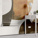 Tapet Personalizat Abstract cu forme ovale abstracte in nuante maronii - AUTUMN ABSTRACT