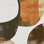 Tapet Personalizat Abstract cu forme ovale abstracte in nuante maronii - AUTUMN ABSTRACT