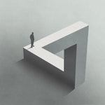 Tapet Personalizat Fine Art cu constructie de ciment in iluzie optica - TRIANGLE ILLUSION