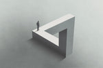 Tapet Personalizat Fine Art cu constructie de ciment in iluzie optica - TRIANGLE ILLUSION