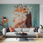 Tapet Personalizat Fine Art cu figura feminina inflorita - BIRD OF PARADISE WOMAN