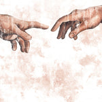 Tapet Personalizat Fine Art cu Creatia in varianta abstracta si cu textura vintage - THE CREATION BEIGE