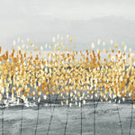 Tapet Personalizat Fine Art cu copaci abstracti cu frunze aurii - GOLDEN PLASTER LEAVES