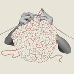 Tapet Personalizat Fine Art cu creier crosetat intr-o viziune abstracta - BRAIN CROCHE