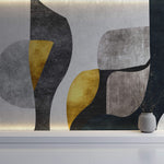 Tapet Personalizat Fine Art cu elemente abstracte si fundal texturat - MODERN ART