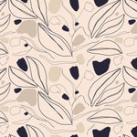 Tapet personalizat - BEIGE LINE TULIPS