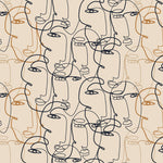Tapet personalizat - LINE ART FACES