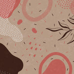 Tapet personalizat Line Art cu nuante pamantii si elemente minimaliste - EARTHY LINE ART