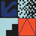 Tapet personalizat Modern cu elemente abstracte geometrice in nuante de rosu si albastru - ABSTRACT PERSPECTIVES