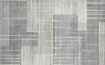 Tapet personalizat Modern cu dungi bej si gri pe un fundal texturat tip plaster - PLASTERED STRIPES