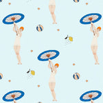 Tapet personalizat pop art & cartoon cu pattern retro intr o atmosfera de vara
