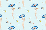 Tapet personalizat pop art & cartoon cu pattern retro intr o atmosfera de vara