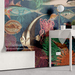 Tapet Personalizat Pop Art & Cartoon in stil retro cu pesti si viata acvatica - RETRO FISH