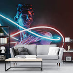 Tapet Personalizat Pop Art & Cartoon cu statueta moderna si lumini neon - NEON SCULPTURE