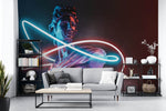 Tapet Personalizat Pop Art & Cartoon cu statueta moderna si lumini neon - NEON SCULPTURE