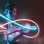 Tapet Personalizat Pop Art & Cartoon cu statueta moderna si lumini neon - NEON SCULPTURE