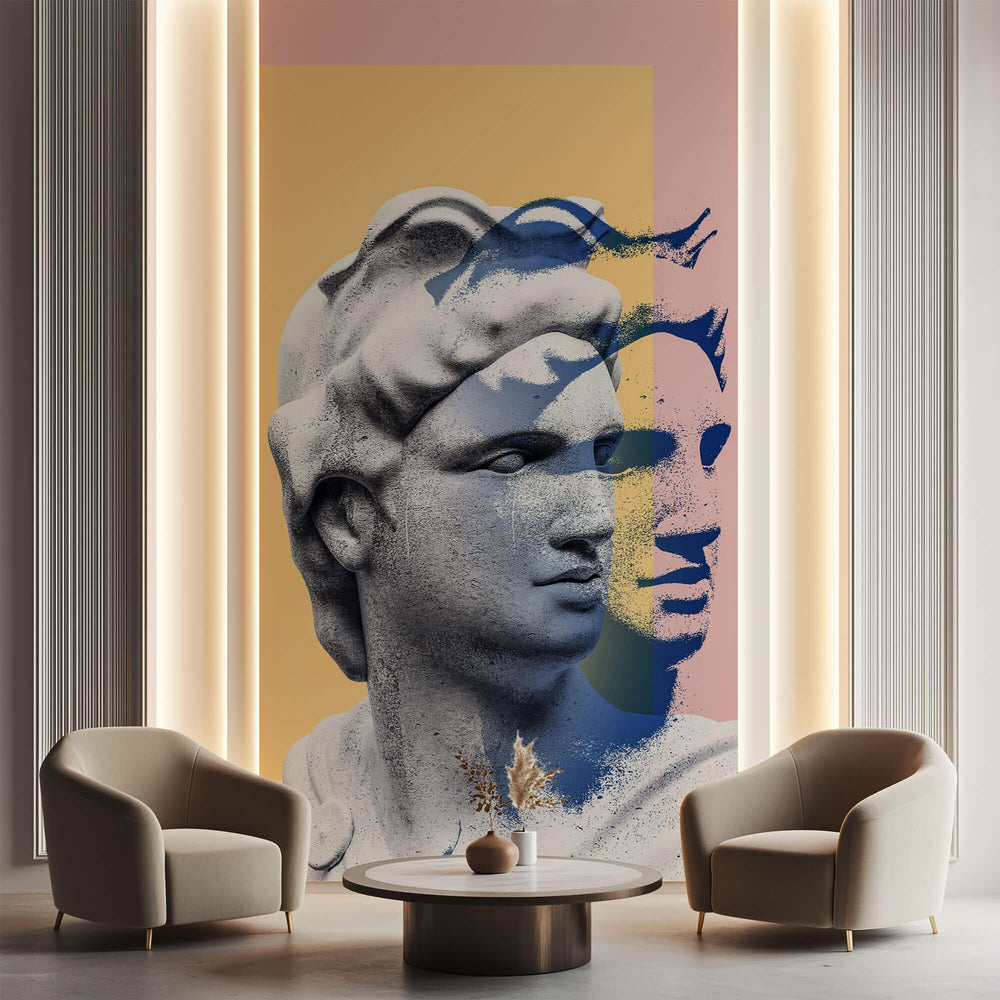 Tapet Personalizat Pop Art & Cartoon cu sculptura de piatra in stil modern artistic - POP ART SCULPTURE