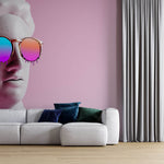 Tapet Personalizat Pop Art & Cartoon cu sculptura de piatra cu ochelari de soare psihedelici - MELTED SUNGLASSES