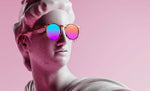 Tapet Personalizat Pop Art & Cartoon cu sculptura de piatra cu ochelari de soare psihedelici - MELTED SUNGLASSES