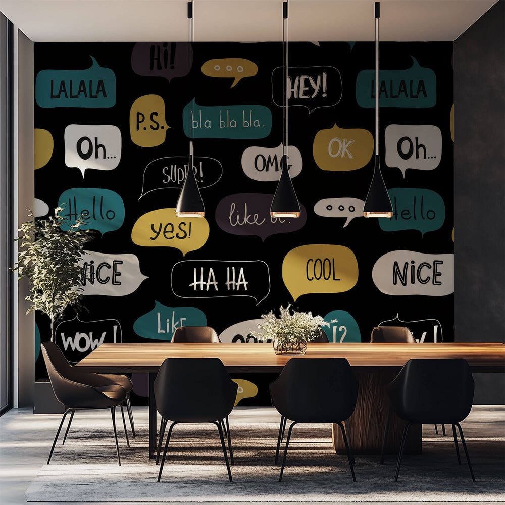 Tapet Personalizat Pop Art & Cartoon cu mesaje text - TEXT BUBBLES