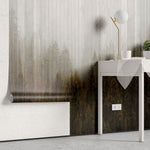 Tapet personalizat forest cu un model de copaci stilizati ce aminteste de textura lemnului oferind un aspect natural si modern wood plank forest