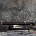 Tapet personalizat forest cu o padure stilizata in nuante intunecate ce aduce un aer de mister si eleganta contemporana dark art forest