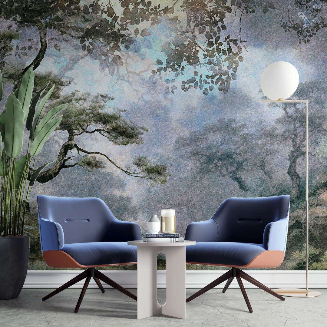 Tapet personalizat forest cu o reprezentare artistica a florei si faunei dintr o perioada preistorica creand o atmosfera de poveste si mister the hobbit