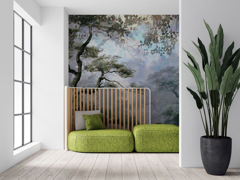 Tapet personalizat forest cu o reprezentare artistica a florei si faunei dintr o perioada preistorica creand o atmosfera de poveste si mister the hobbit