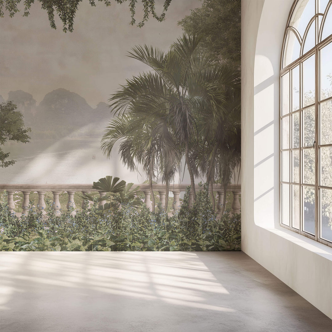 Tapet Personalizat Forest cu vedere la munti si vegetatie - TROPICAL VIEWPOINT