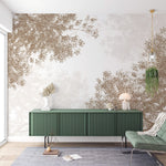Tapet Personalizat Forest cu padure de foioase in nuante de bej - BROWN CONIFEROUS
