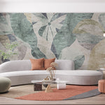 Tapet personalizat floral cu flori si forme abstracte ce evoca esenta primaverii intr un stil modern si artistic abstract spring