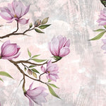 Tapet personalizat floral cu o ramura eleganta de magnolie cu flori delicate ce aduc rafinament si frumusete naturala magnolia branch