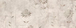 Tapet personalizat floral cu flori minimalist stilizate pe un fundal cu aspect de stucada pentru un design modern si aerisit minimalist stucco flowers