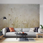 Tapet personalizat floral cu flori delicate de papadie intr un stil pictat oferind un aspect visator si aerisit soft dandelions