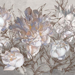 Tapet personalizat floral cu flori de bujor intr un stil artistic cu petale ample si culori vibrante emanand eleganta si creativitate artsy peonies